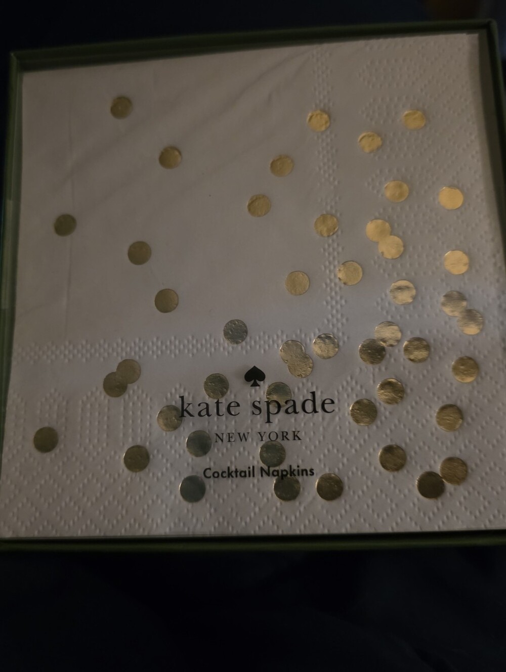 kate spade Black and White Polka Dot Cocktail Napkins - Picture 2 of 2
